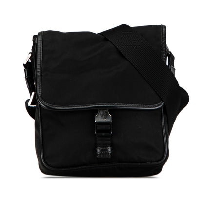 Prada Tessuto Buckle Messenger Bag