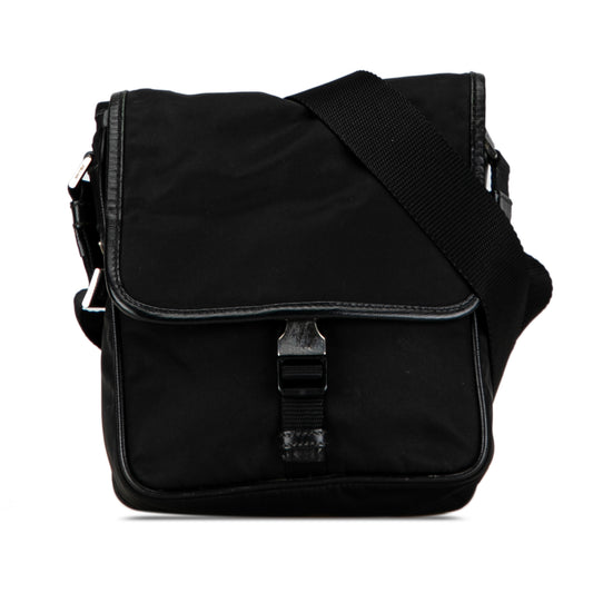 Prada Tessuto Buckle Messenger Bag
