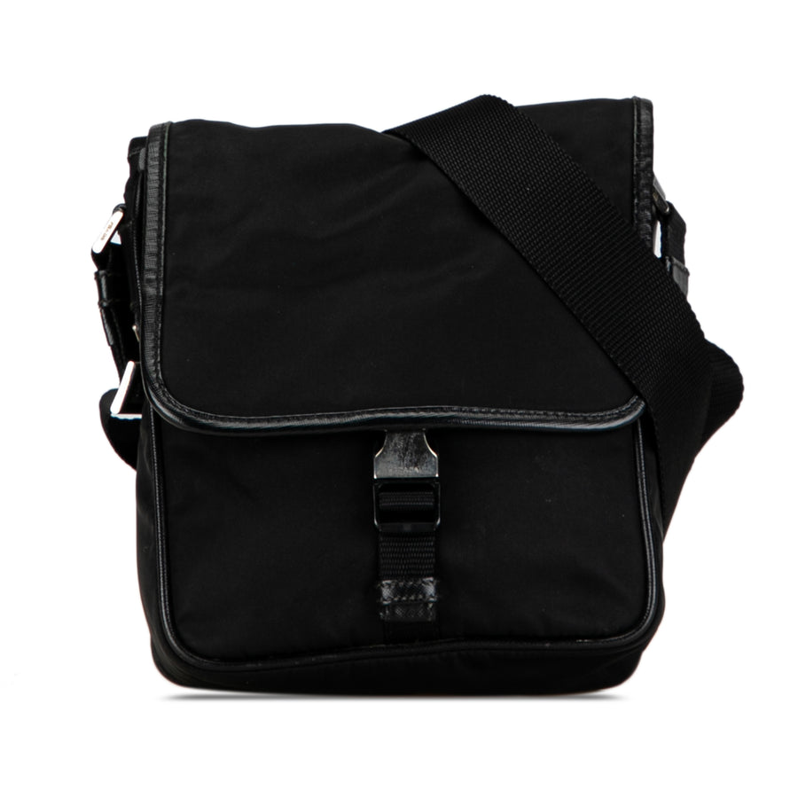 Prada Tessuto Buckle Messenger Bag