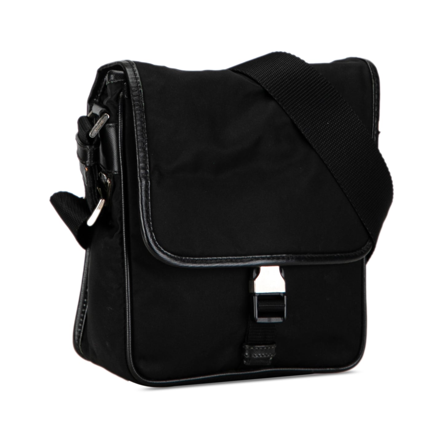 Prada Tessuto Buckle Messenger Bag