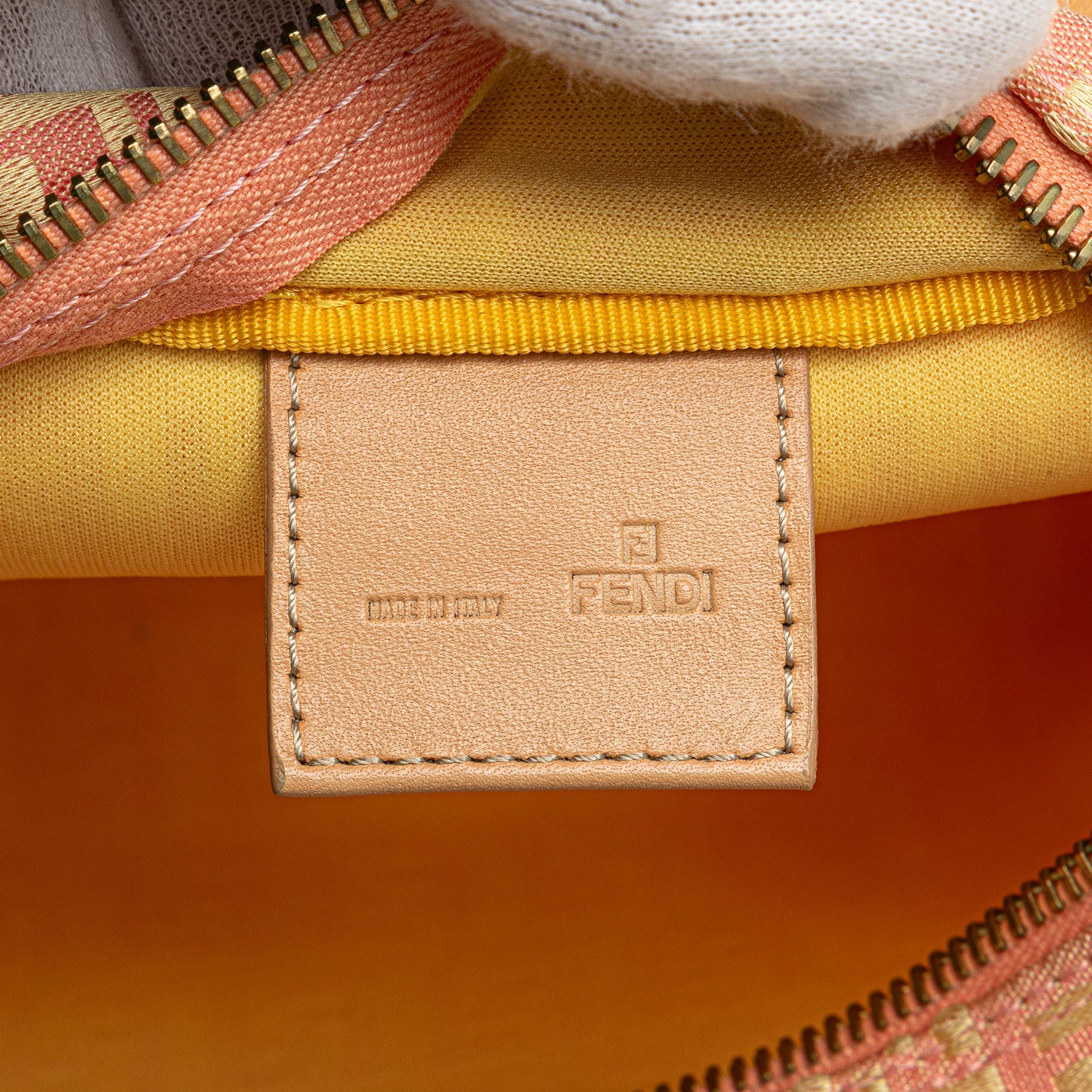 Fendi Mini Zucchino Canvas Handbag