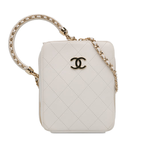 Chanel Cc Lambskin Round Handle Camera Case
