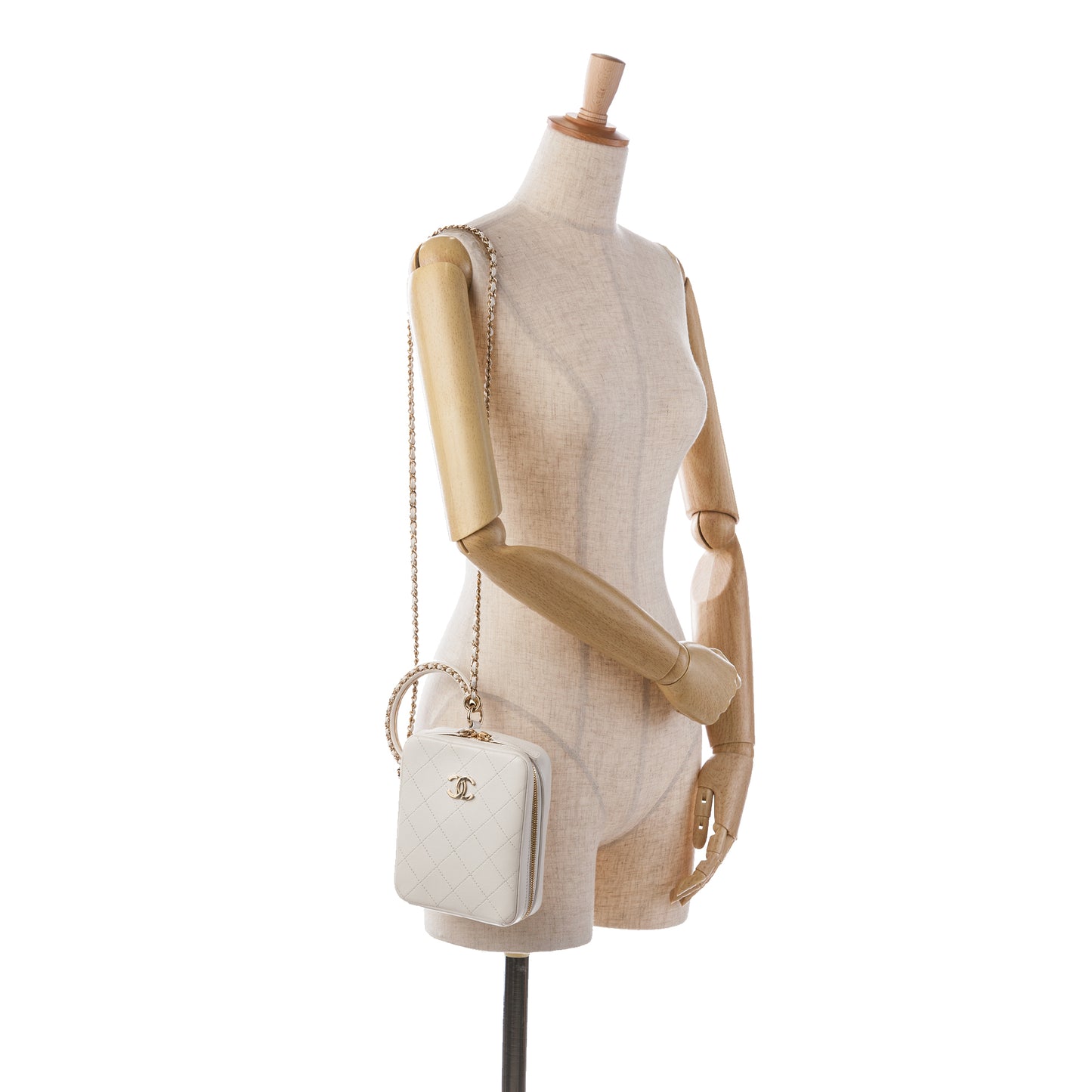 Chanel Cc Lambskin Round Handle Camera Case
