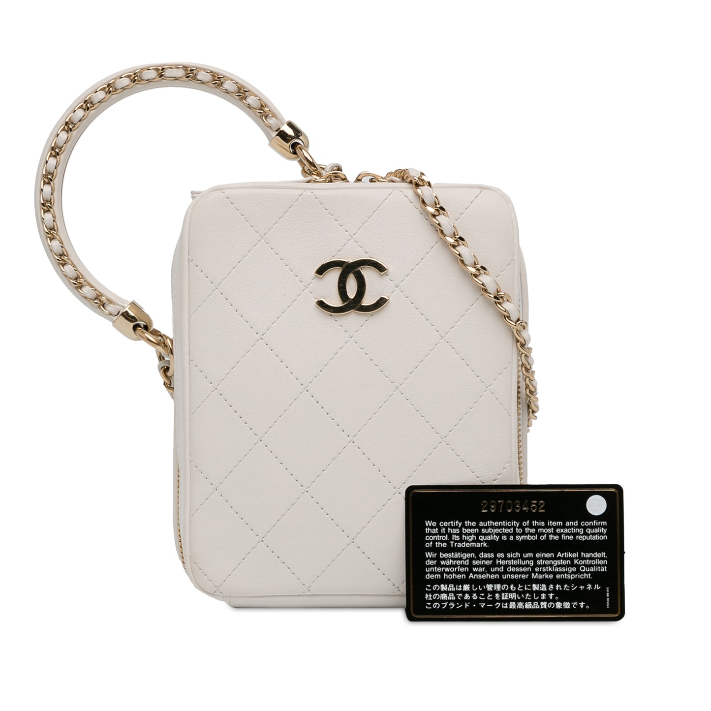 Chanel Cc Lambskin Round Handle Camera Case