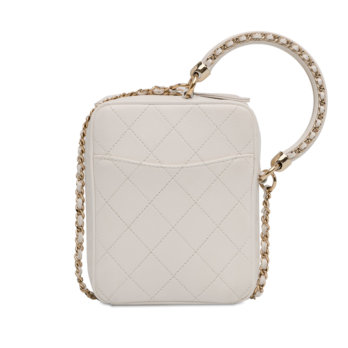 Chanel Cc Lambskin Round Handle Camera Case