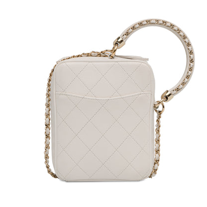 Chanel Cc Lambskin Round Handle Camera Case