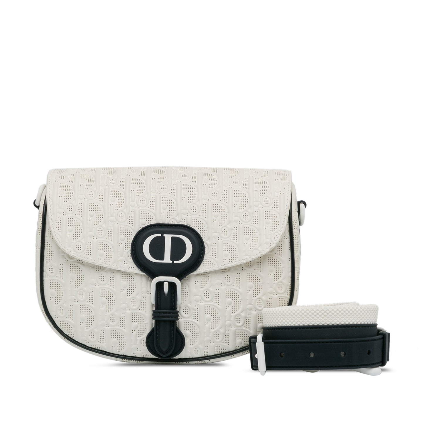 Dior Medium Perforated Calfskin Oblique Bobby Flap