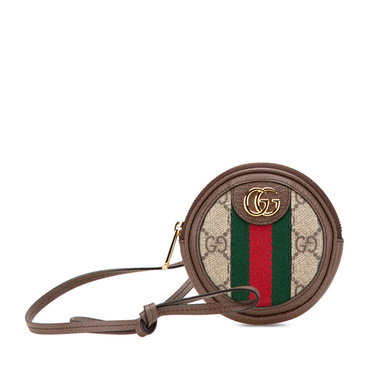 Gucci Mini Gg Supreme Ophidia Round Neck Pouch