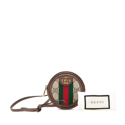 Gucci Mini Gg Supreme Ophidia Round Neck Pouch