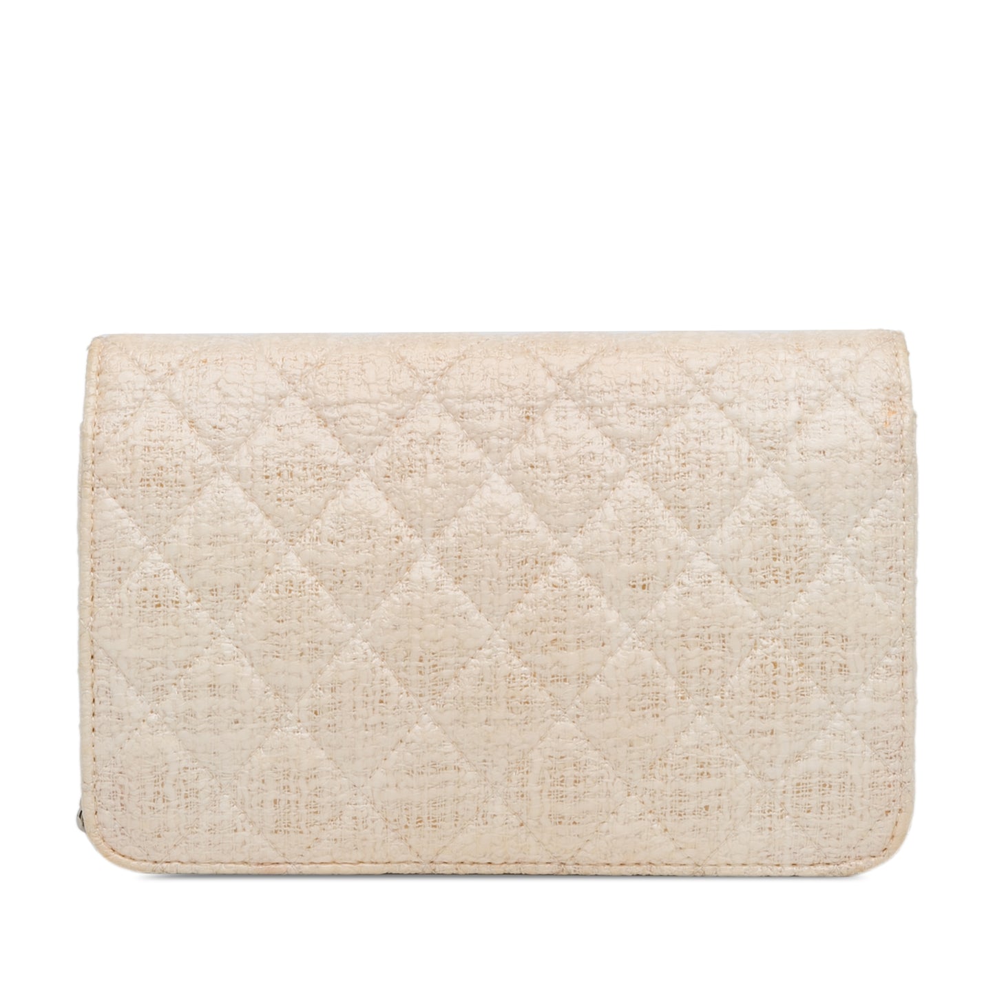 Chanel Cc Coated Tweed Wallet On Chain