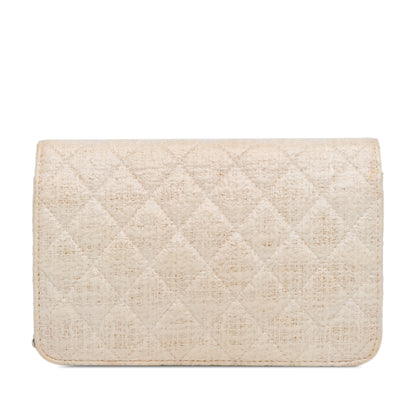Chanel Cc Coated Tweed Wallet On Chain