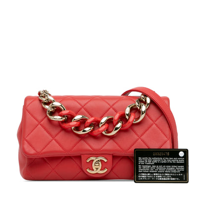 Chanel Small Lambskin Elegant Chain Single Flap