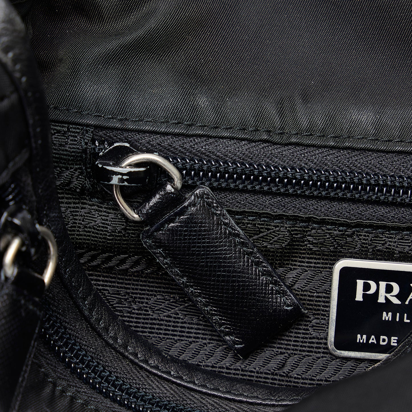 Prada Tessuto Buckle Messenger Bag