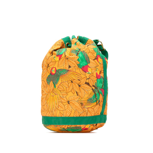 Hermès Toile Les Perroquets Bucket Bag