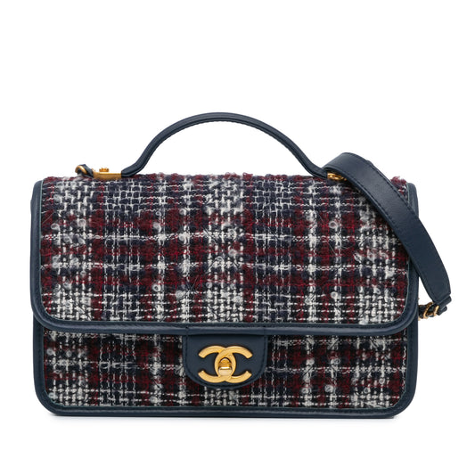 Chanel Small Tweed School Memory Top Handle Flap (20790)