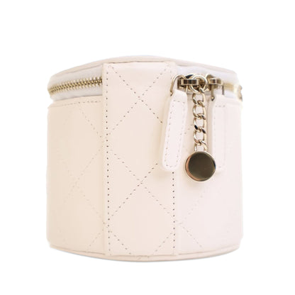 Chanel Cc Lambskin Round Vanity Case