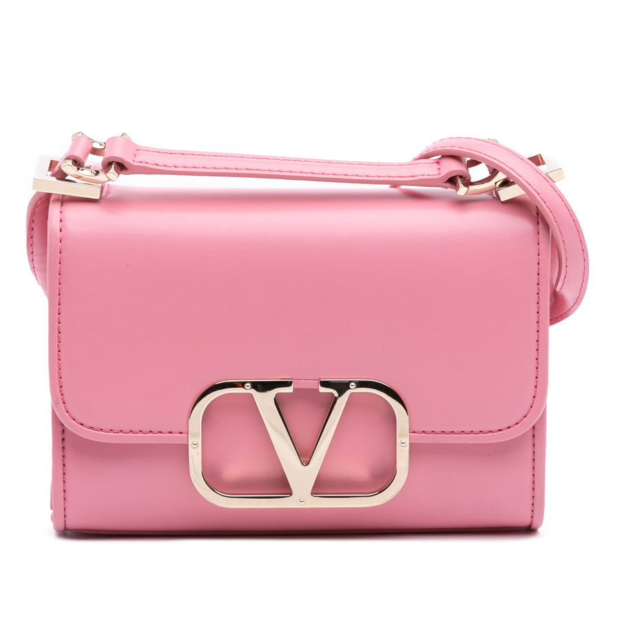Valentino Small Leather Vlogo Type Crossbody