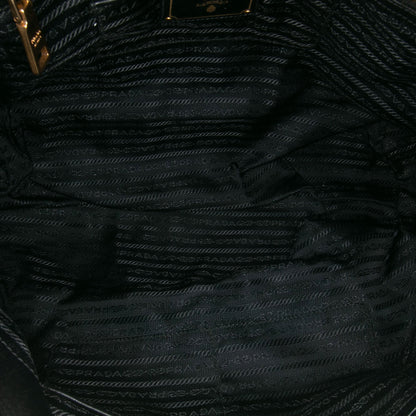 Prada Bicolor Nappa Gaufre Double Zip Satchel