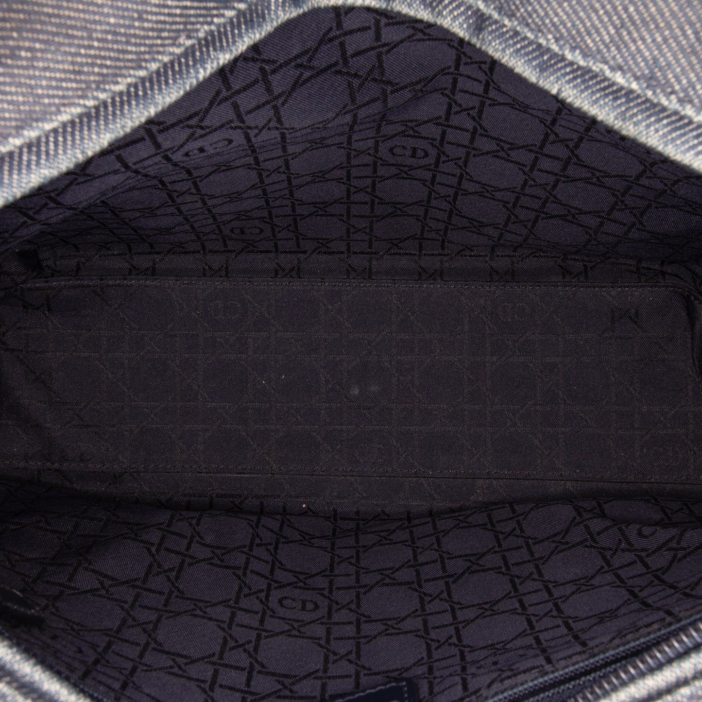 Dior Large Denim Cannage Lady Dior