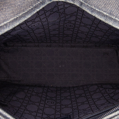 Dior Large Denim Cannage Lady Dior