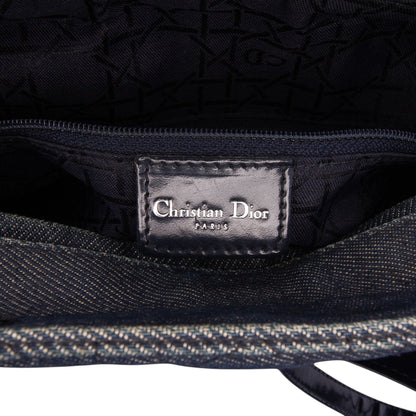 Dior Large Denim Cannage Lady Dior