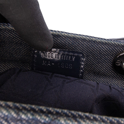 Dior Large Denim Cannage Lady Dior