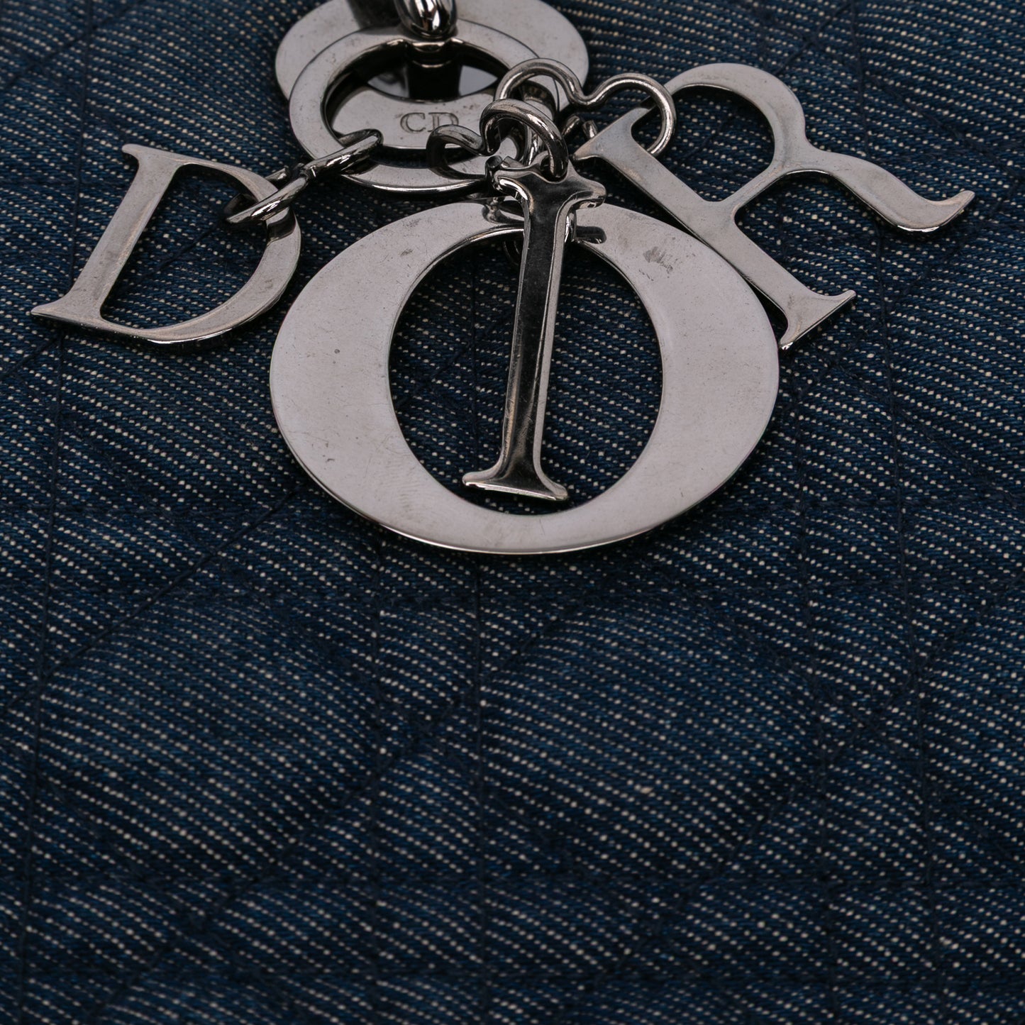 Dior Large Denim Cannage Lady Dior