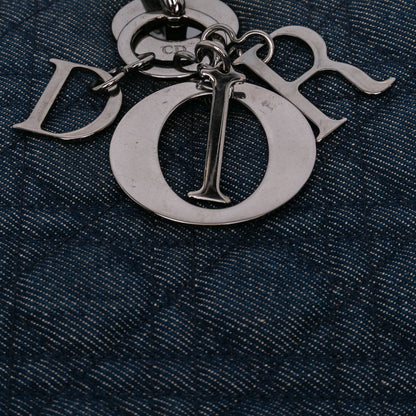 Dior Large Denim Cannage Lady Dior