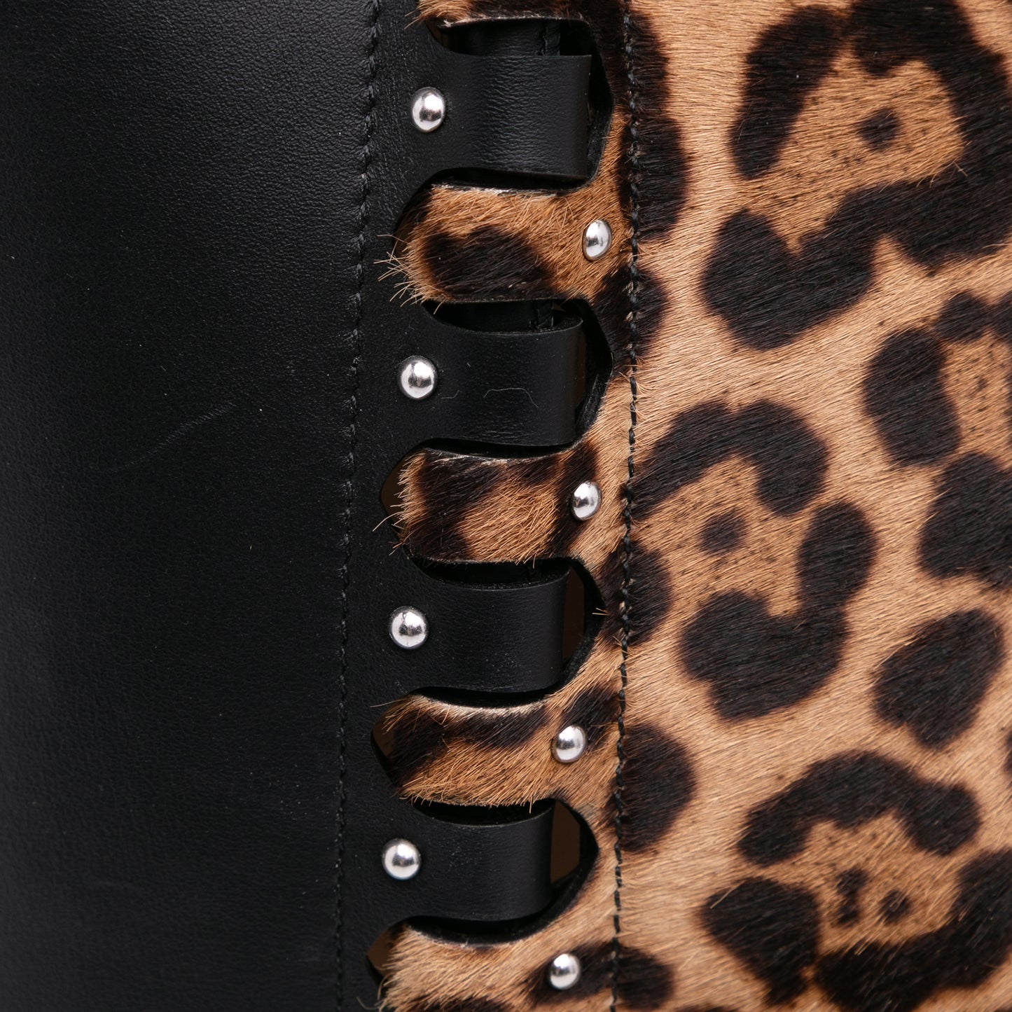 Alaïa Pony Hair And Leather Leopard Printed Le Hinge Tote