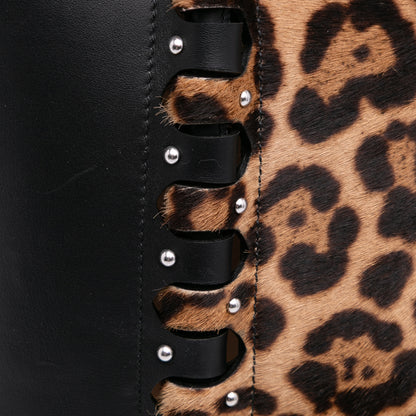 Alaïa Pony Hair And Leather Leopard Printed Le Hinge Tote