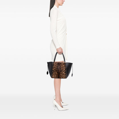 Alaïa Pony Hair And Leather Leopard Printed Le Hinge Tote