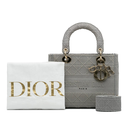 Dior Medium Canvas Cannage Lady D Lite