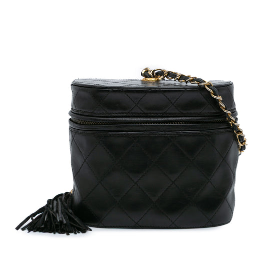Chanel Quilted Lambskin Tassel Vanity Case