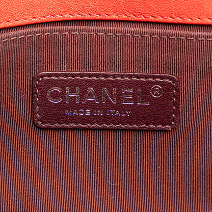 Chanel Old Medium Quilted Crumpled Calfskin Studded Boy Flap