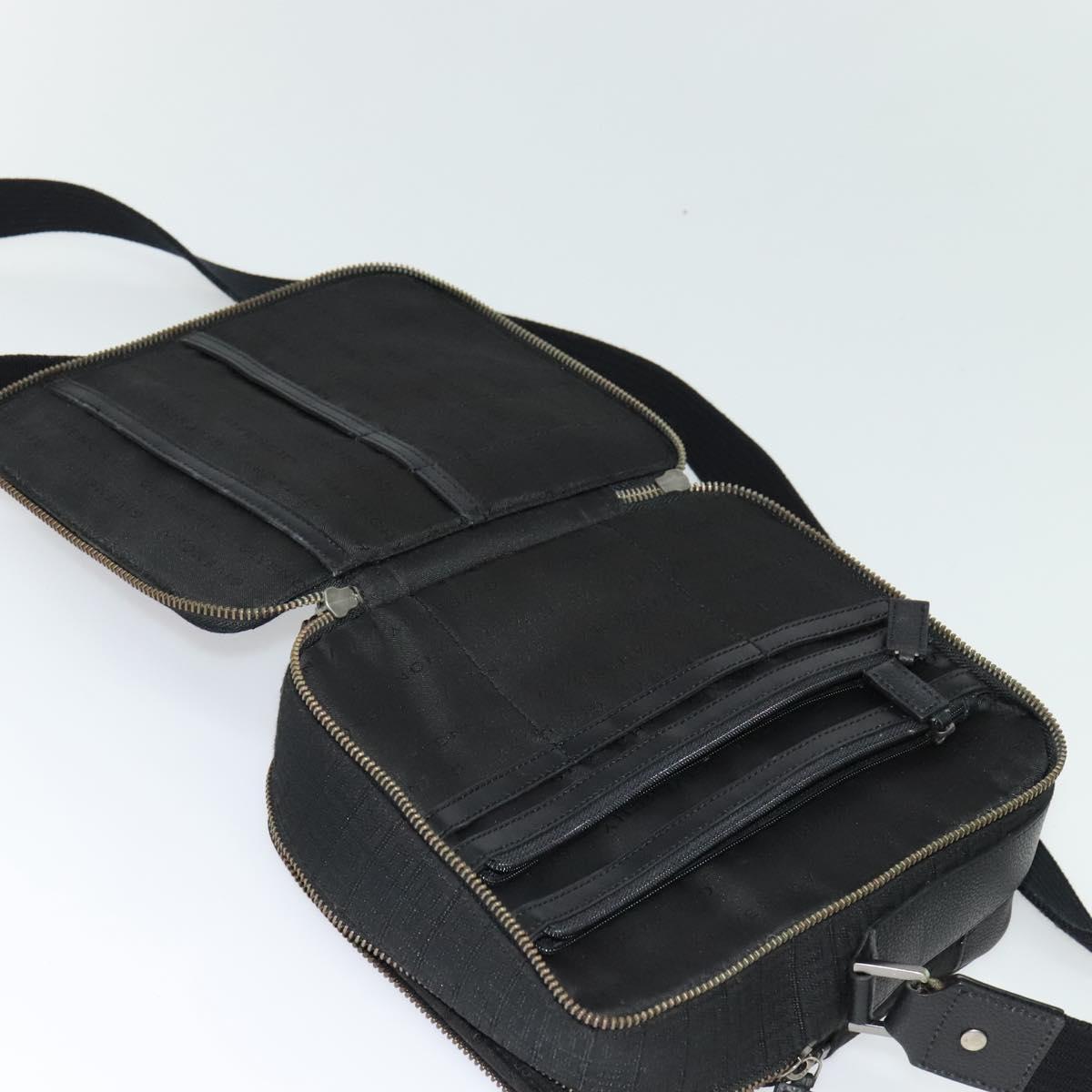 Givenchy Shoulder Bag Canvas Black Silver