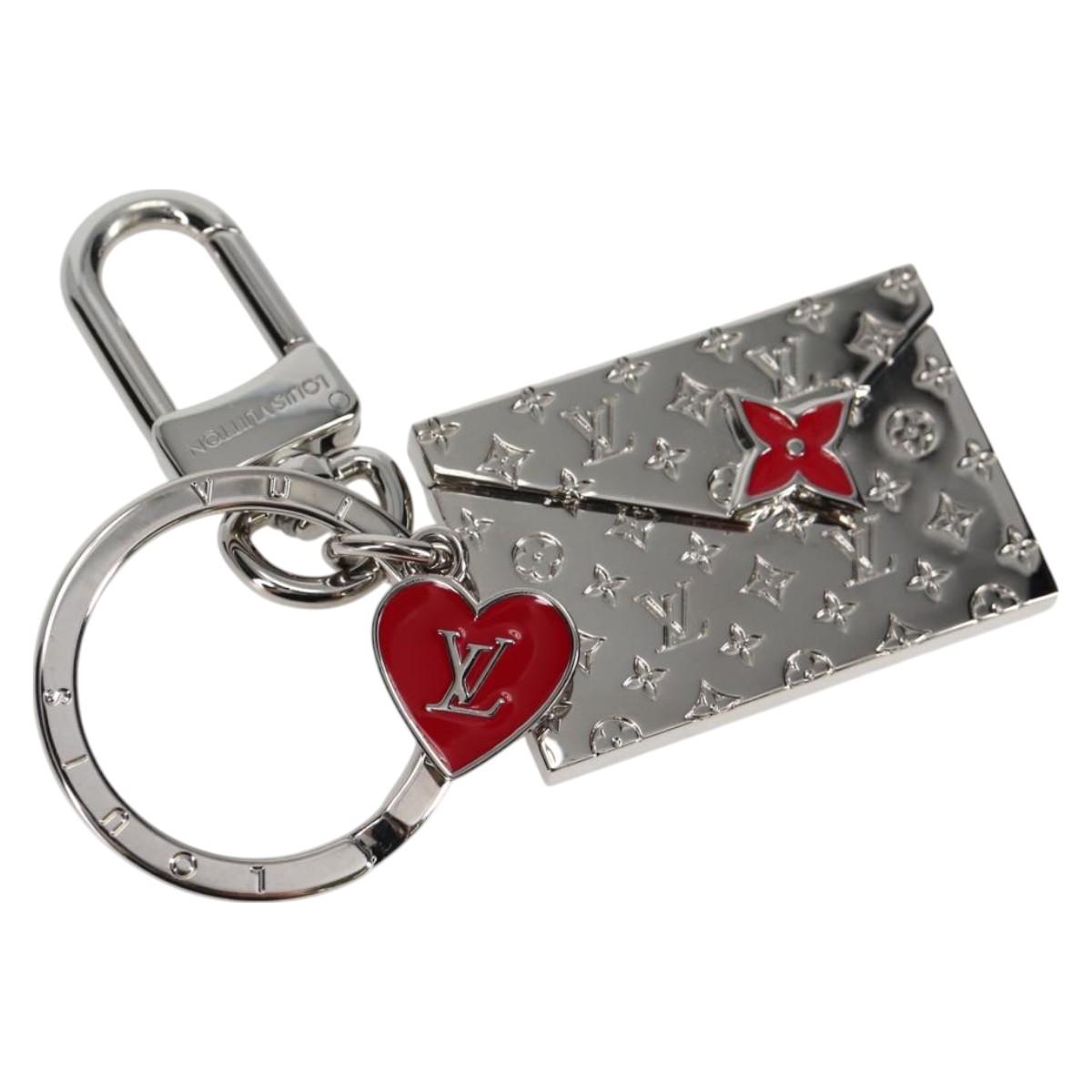 Louis Vuitton Monogram Lv Envelope Key Holder Metal Silver M01296