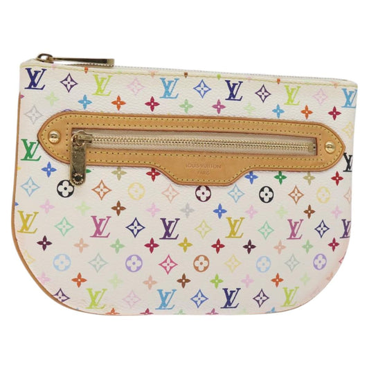 Louis Vuitton Monogram Multicolor Pochette Gm Pouch White M60027