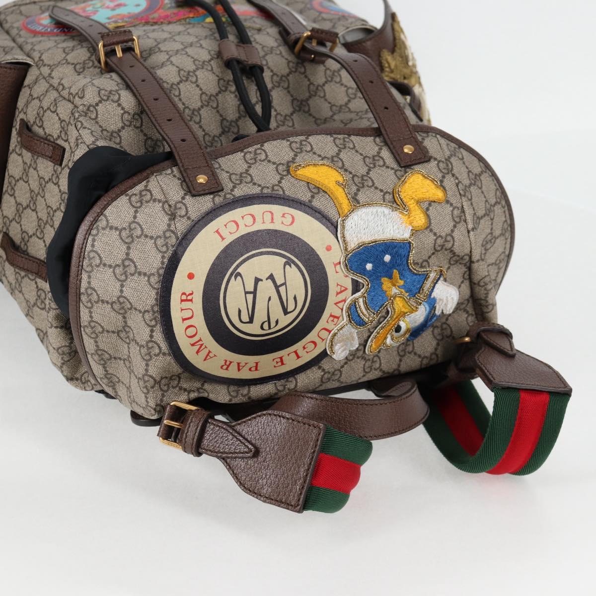 Gucci Gg Supreme Disney Collaboration Backpack Pvc Beige Gold 460029