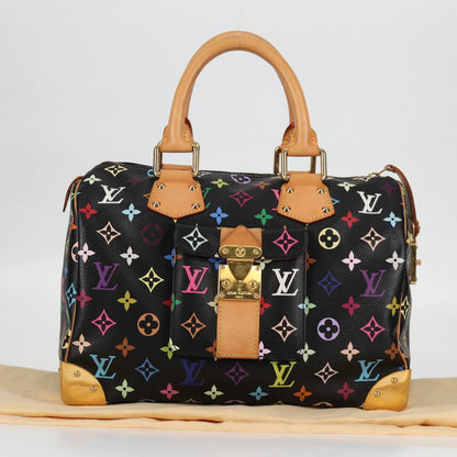 Louis Vuitton Monogram Multicolor Speedy 30 Hand Bag Black M92642