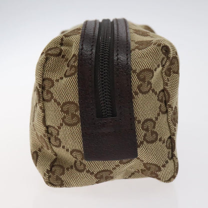 Gucci Gg Canvas Pouch Beige Silver 245952