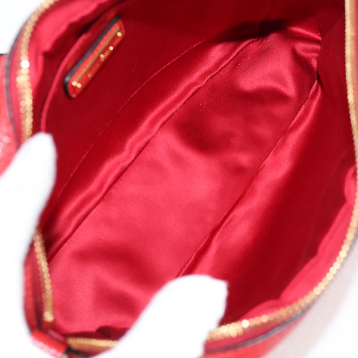 Miu Miu Shoulder Bag Leather Red Gold