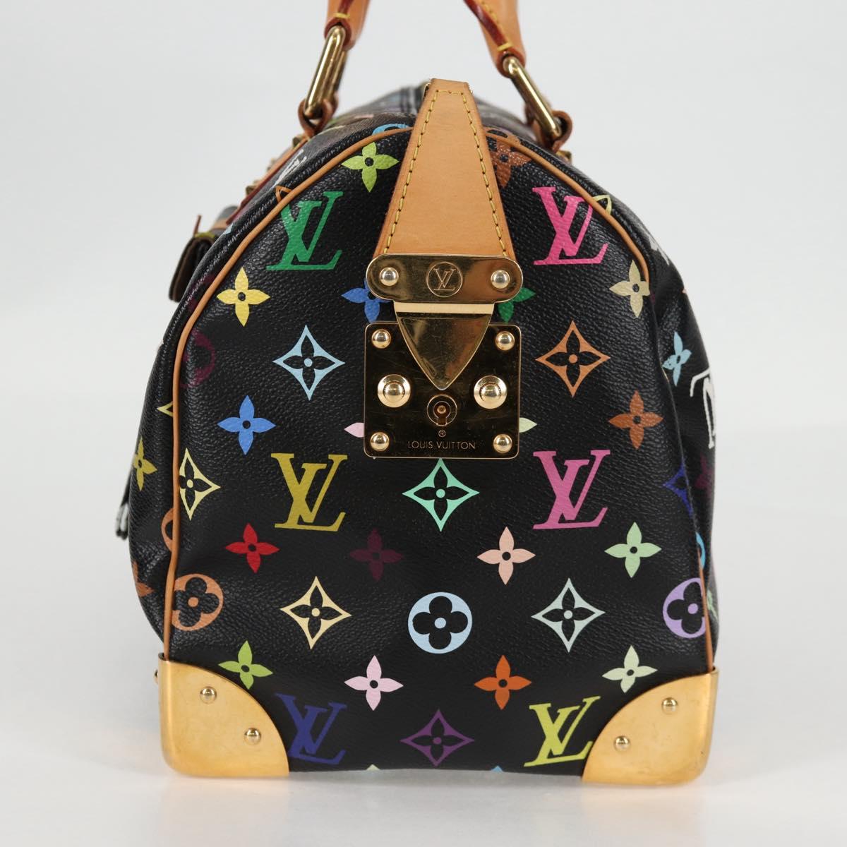Louis Vuitton Monogram Multicolor Speedy 30 Hand Bag Black M92642