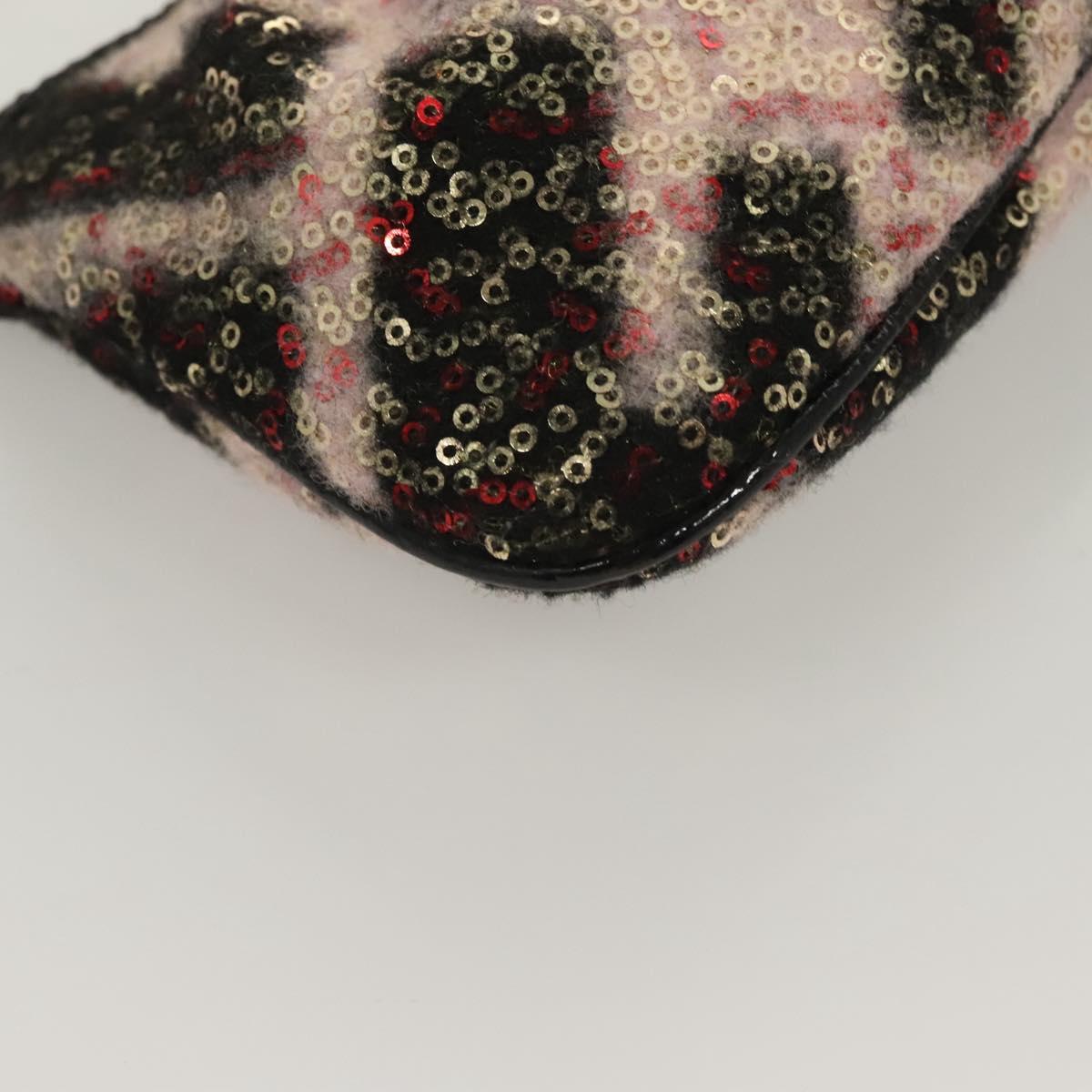 Fendi Accessory Pouch Sequin Pink Gold
