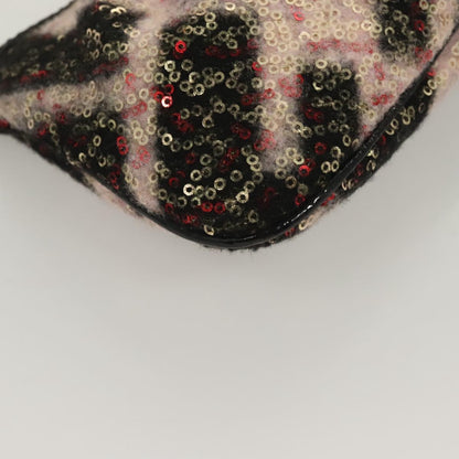 Fendi Accessory Pouch Sequin Pink Gold