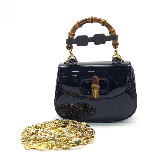 Gucci Patent 1947 Mini Top Handle Bag (724641) (10090523)