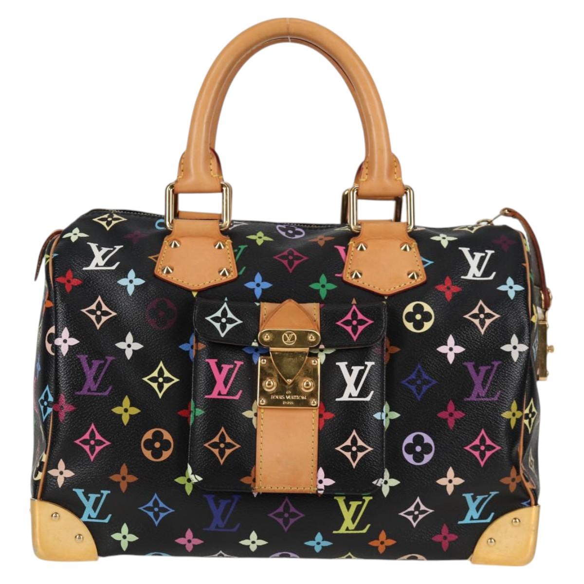 Louis Vuitton Monogram Multicolor Speedy 30 Hand Bag Black M92642
