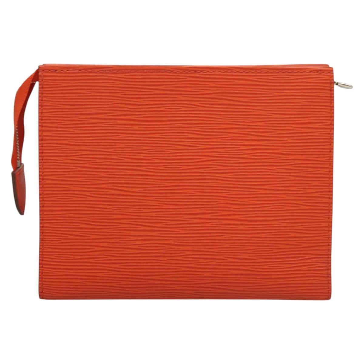 Louis Vuitton Epi Posh Toilet Pouch Orange Pimon M41084 Lv