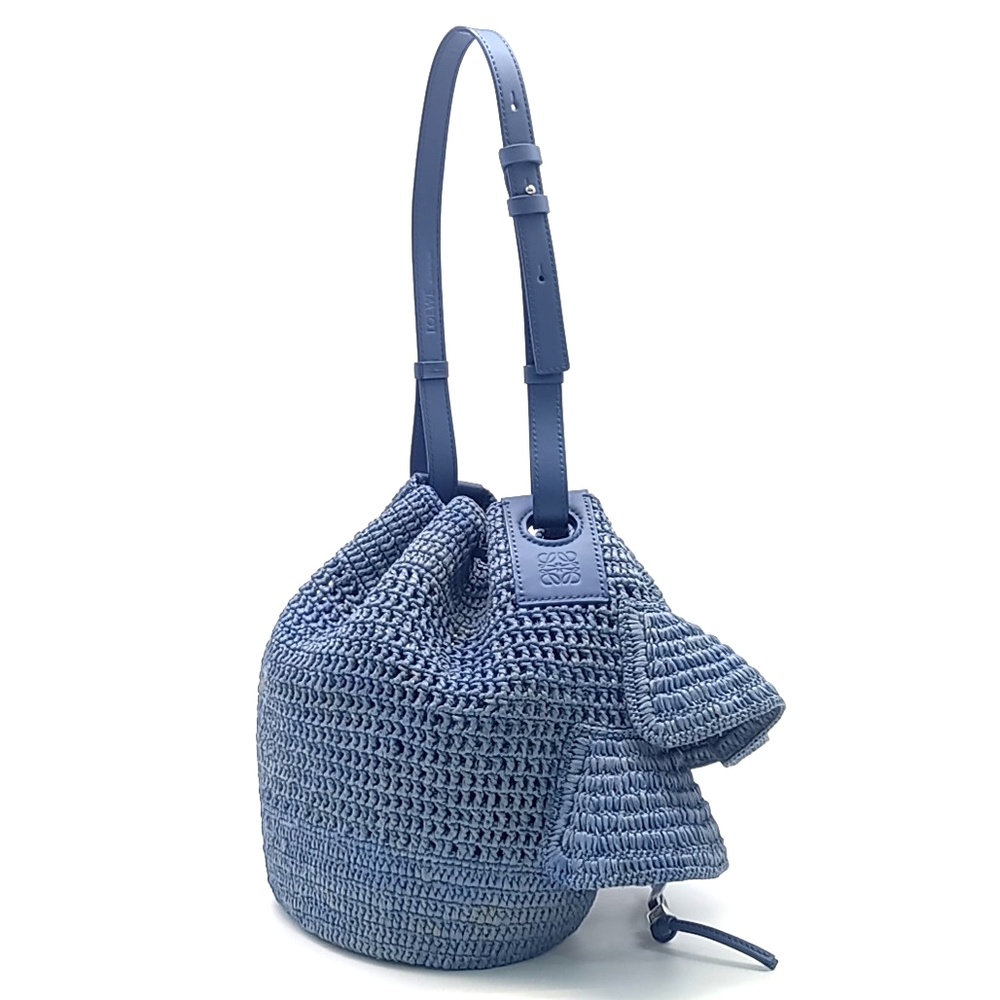Loewe Raffia Balloon Ruffle Bag (10010881)