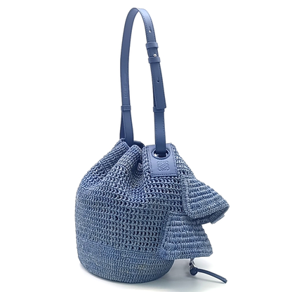 Loewe Raffia Balloon Ruffle Bag (10010881)