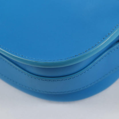 Christian Dior Bobby East West Shoulder Bag Leather Blue Gold